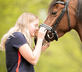foto van Gaby met een paard